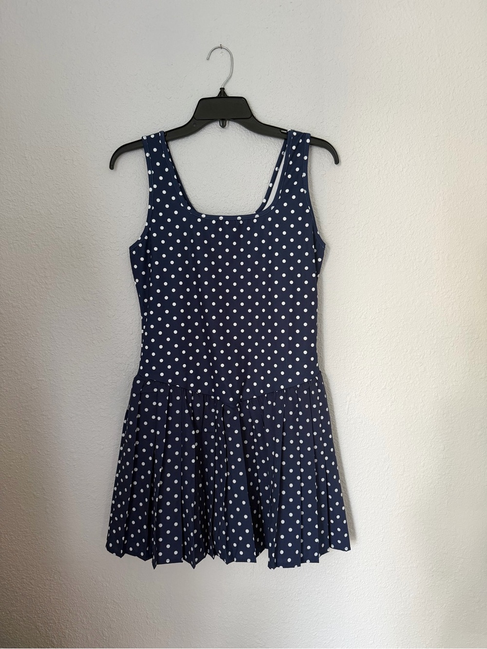 Polka Dot Drop Waist Athletic Dress